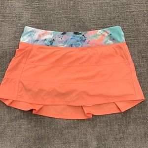 Lululemon Pace Rival Skirt Size 10 salmon